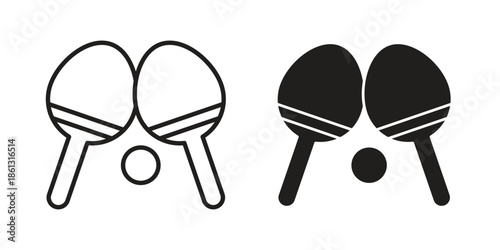 Ping pong icons logo design, Pictogram Icons