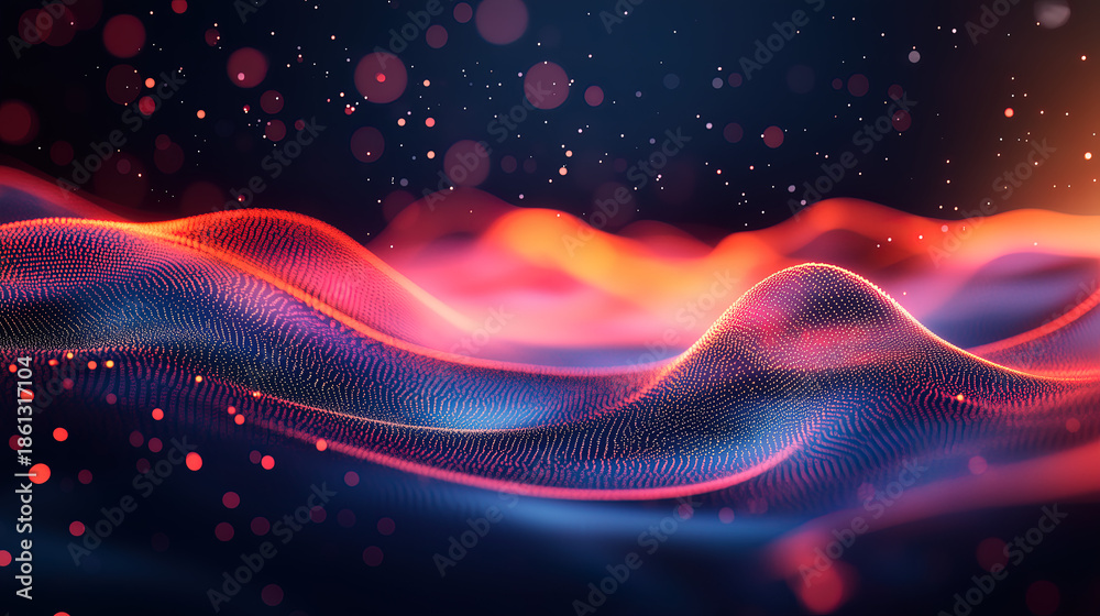Obraz premium abstract red fractal space background