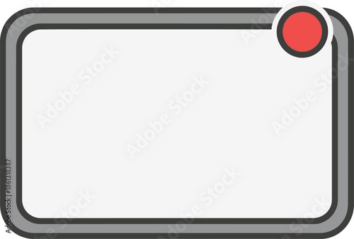 Blank Video Recording Screen with Red Live Indicator Icon for Broadcast or Streaming Template announcement board