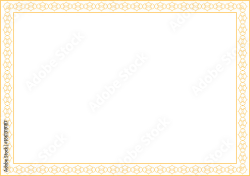 gold frame isolated on white