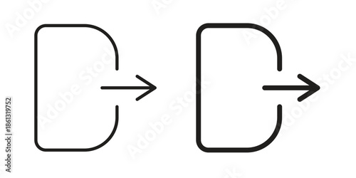 Sign out icons logo design, Pictogram Icons