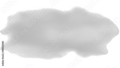 gray watercolor stain on transparent background