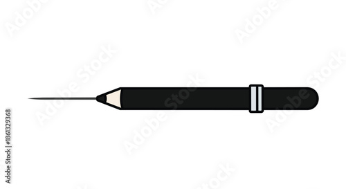 A sleek vector illustration of a precision drawing tool with a sharp, fine tip, designed for intricate detail work and technical illustration on