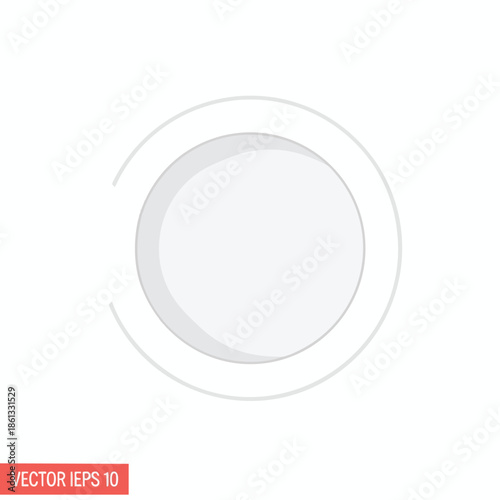Simple, gray circle icon with an outlined border, against a white background