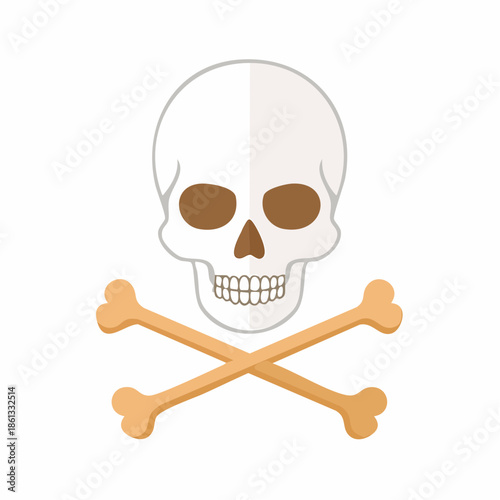 Skull and Crossbones Graphic Warning Symbol Deadly Icon Mortality Piracy Sign Danger
