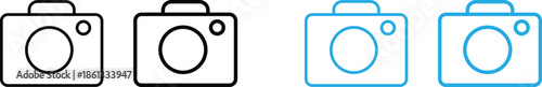 Photo camera icons set