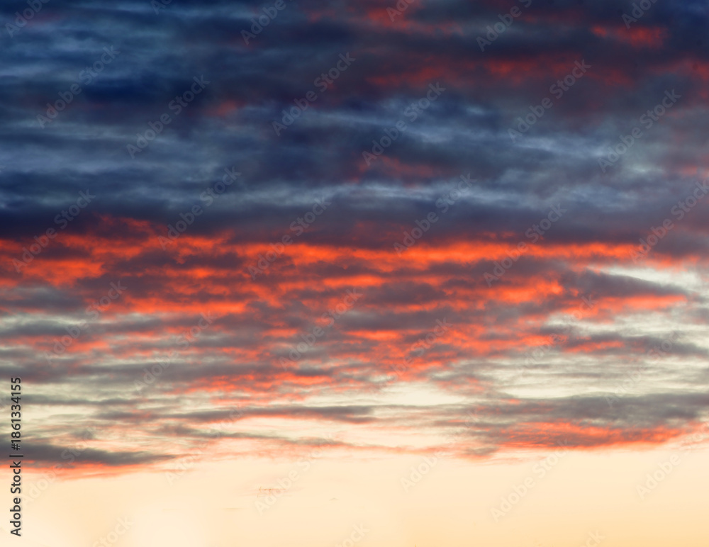 Fototapeta premium Bright clouds in the evening sky