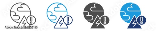 energy crisis icon set multiple style