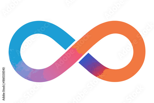 infinity symbol on white background 3d