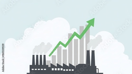Foto Industrial growth and economic rise
