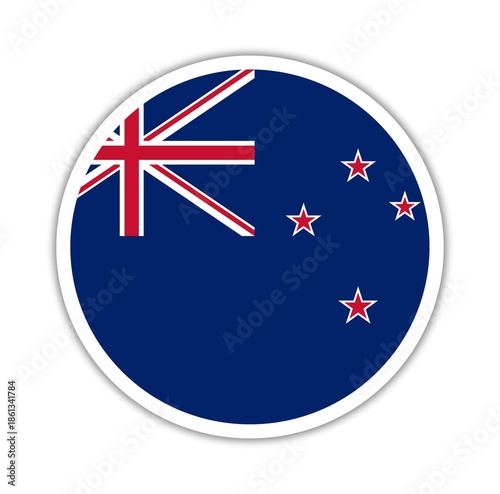 Free Download New Zealand Flag Button Vector Template Design Illustrator - GFXLoad