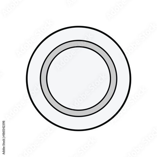 Simple illustration of nested rings with a distinct black outline and white background