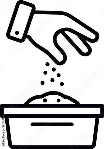 Hand planting seeds in pot