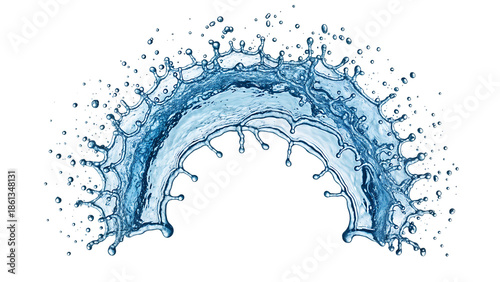 Water splash on transparent background