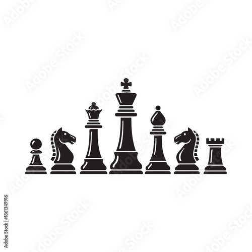 Strategic chess pieces arranged for a competitive game