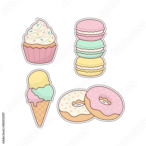 sweet food and drink stickers