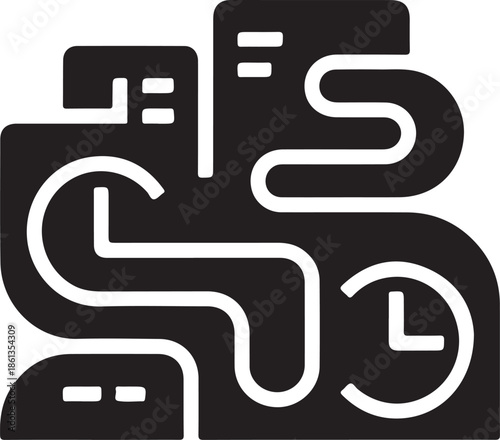 Stylized clockwork mechanism illustration