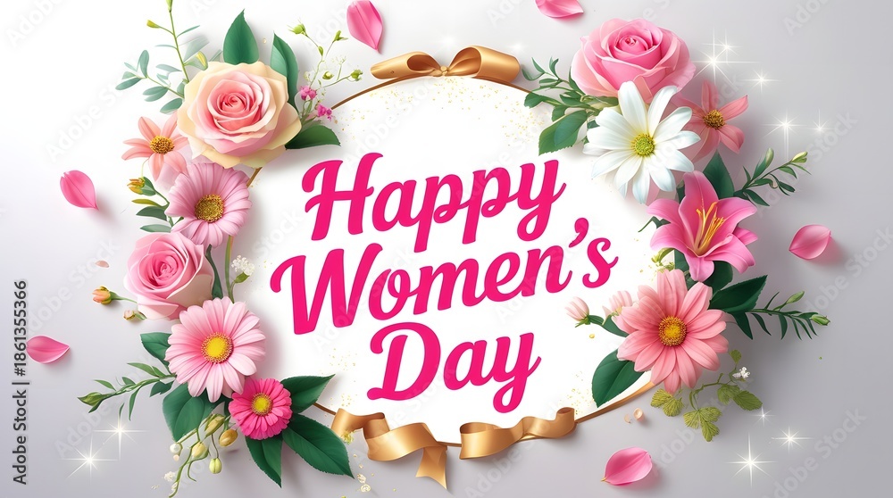 Fototapeta Celebrating women's day with beautiful flowers