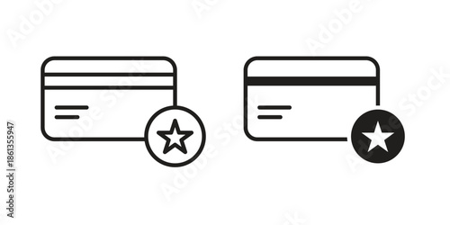 Loyalty program icons collection. Thin linear and black flat icons