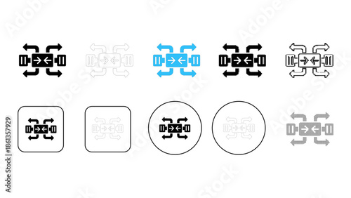 Api icon representing data exchange and system integration