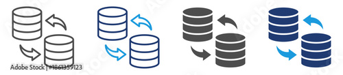 database replication icon sheet multiple style