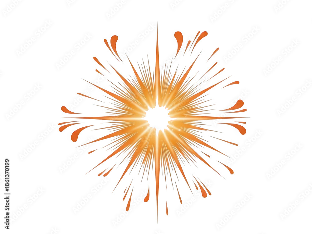 Obraz premium Radiant sunburst explosion