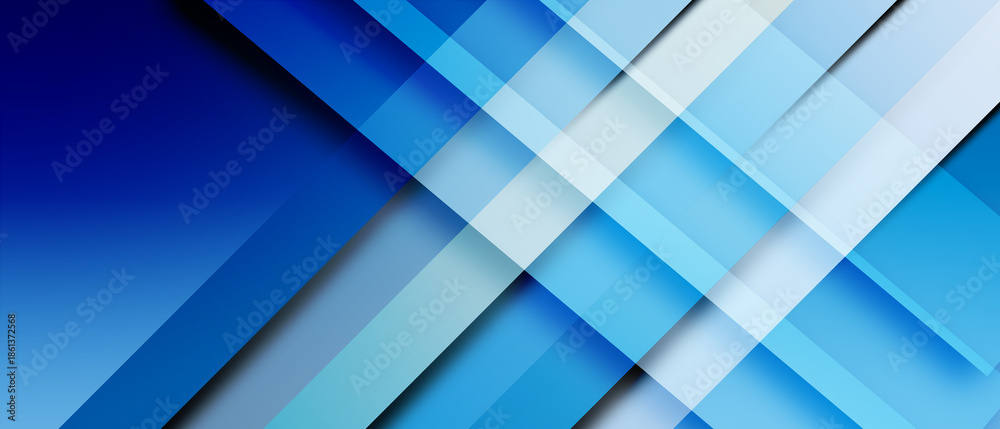 Fototapeta premium Banner design with diagonal dark blue stripe pattern