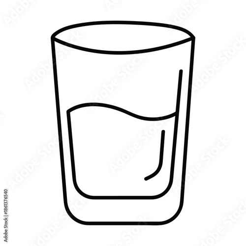 Ramadan kareem suhoor water glass illustration for fasting muslims