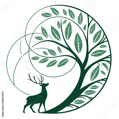 Minimal Eco Biodiversity Nature Abstract Symbol Logo