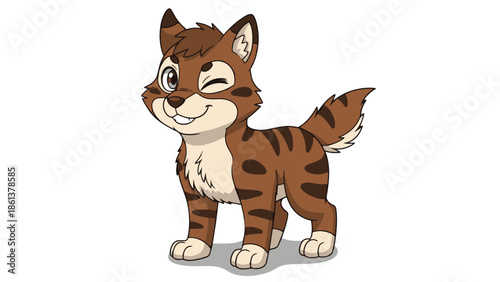 Set of Exotic Jungle Cat Mascot Characters for Wildlife, Sports Branding and Logo Design generative ai