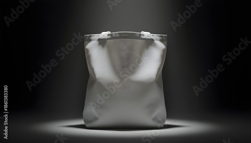 Tote bag blank White for vegetables studio shot