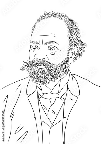 Foto Portrait Antonín Dvořák, famous Czech composer