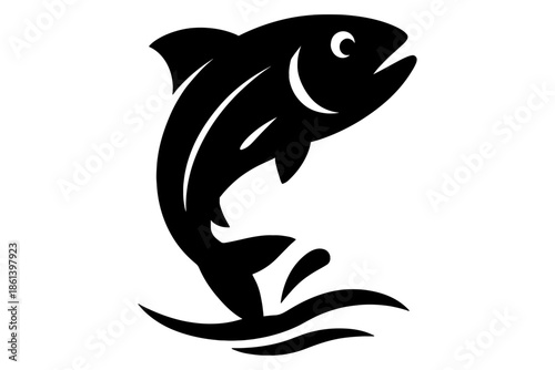 fish vector illustration,
Bass Fish Silhouette Vector – Leaping and Splashing Water Art
