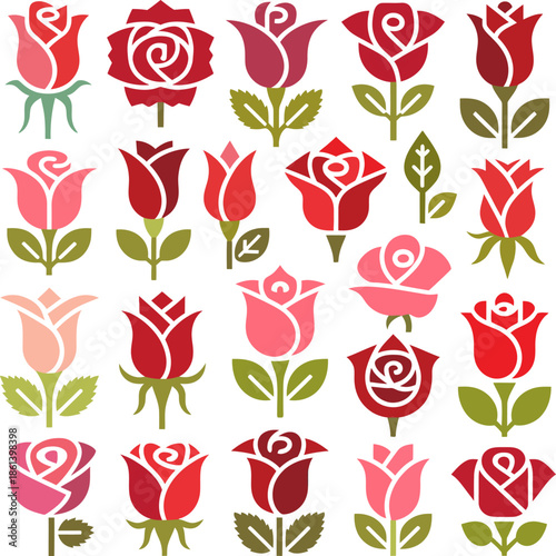 Roses design elements