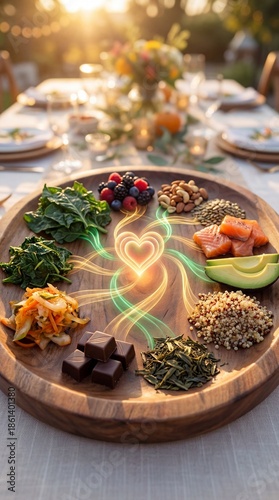 A healthy heart-shaped food...