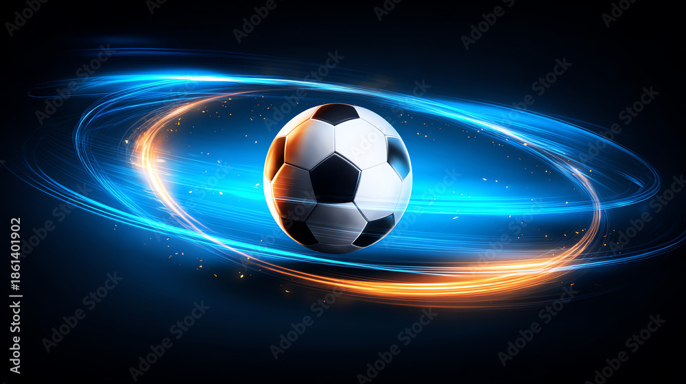 Naklejka premium soccer illustration, AI generated