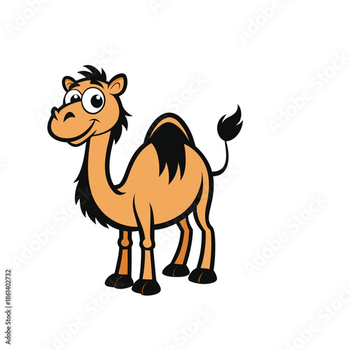 coloring book for kid camel vector 