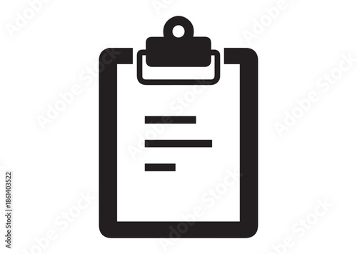 Clipboard icon, Clipboard silhouette vector