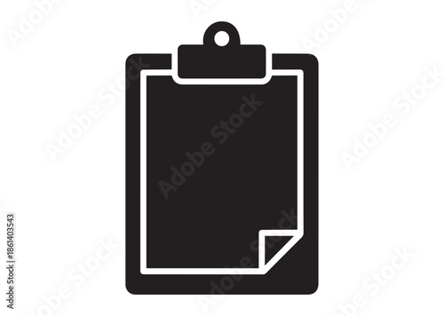Clipboard icon, Clipboard silhouette vector
