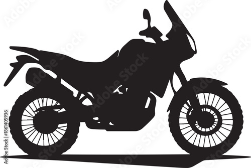 Motorcycle silhouette on transparent background