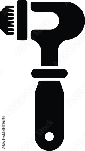 Black Silhouette Vector Graphic of Nail Clippers or Toenail Clippers Icon for Web Design