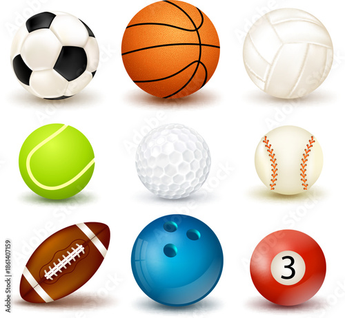 set of sports balls