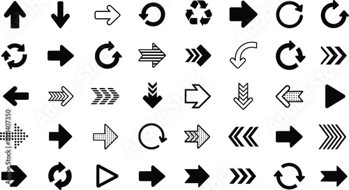 Set of flat yellow lightning bolt icons representing electric power energy and weather thunder storm symbols isolated on white background for graphic design and interface elements.