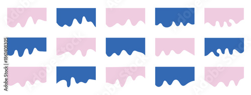 Set of colorful website divider. Modern separator header for website. Curve lines, wave collection of abstract design element. Abstract divider website and border for banner.