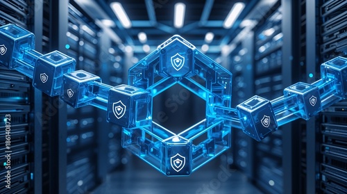 Blockchain Security Network with Encrypted Data Blocks in Enterprise Data Center