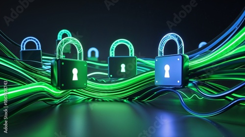 Multiple Security Padlocks Protecting Encrypted Data Transmission Network