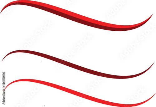 red colour mixing ribbon design 