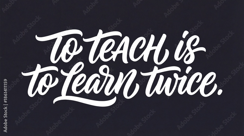 Obraz premium Inspirational quote to teach is to learn twice in education