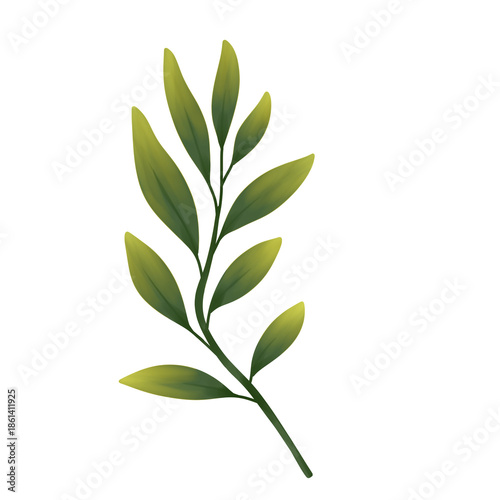 branch with green leaves