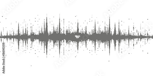 Vintage nature art design featuring a black tree silhouette on an abstract grunge texture background with ink splat borders and paint spray splatter patterns for a dirty paper banner illustration